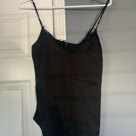 DYNAMITE Satin Cami w/Lace - Picture 5 of 6